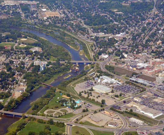 Aerial photo of Brantford, ON