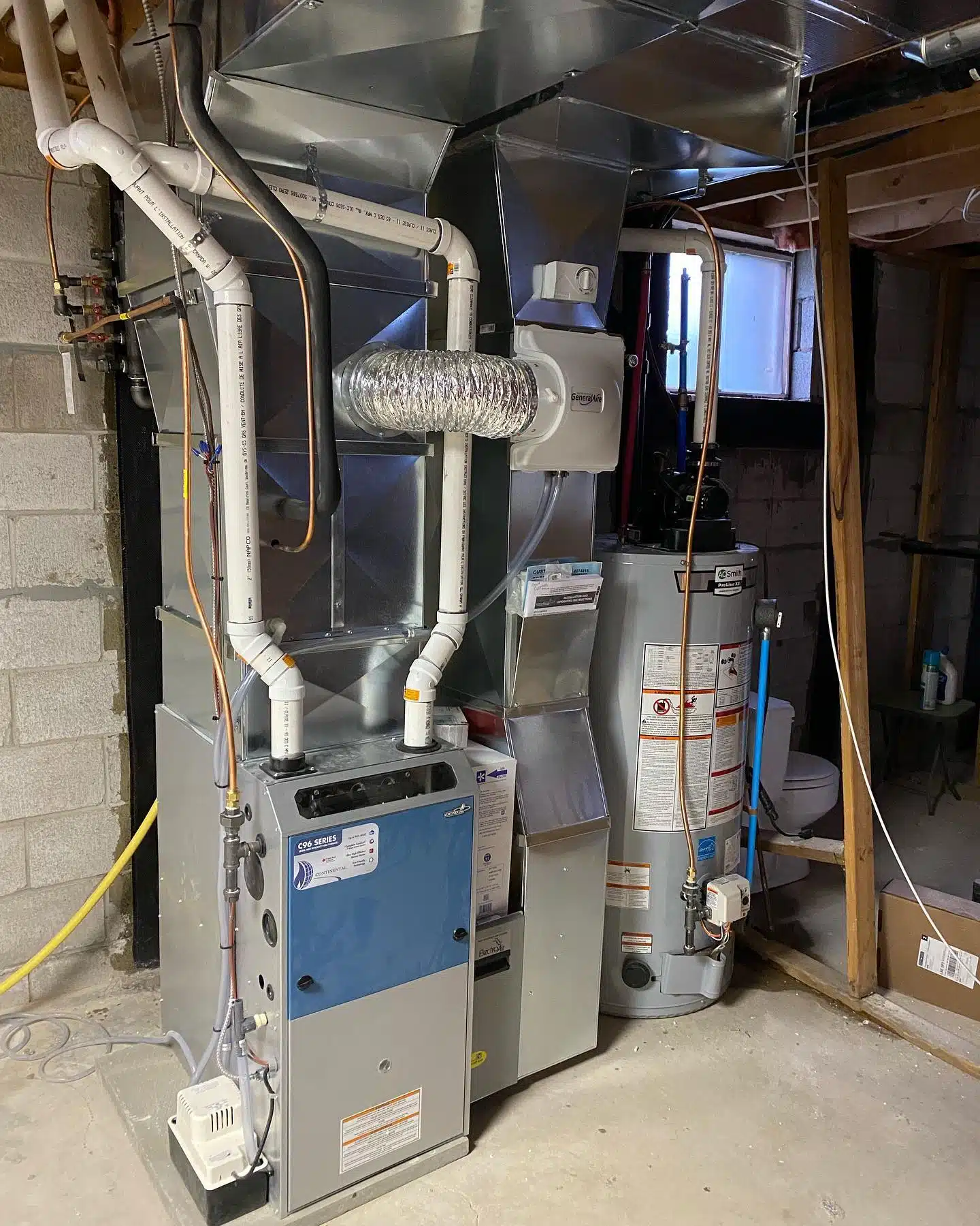 Furnace and water heater installation