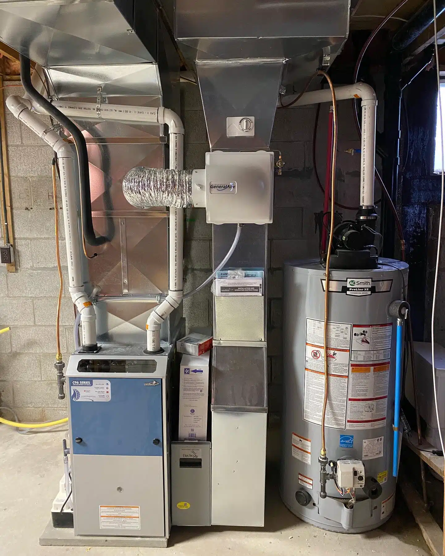 Furnace and water heater installation