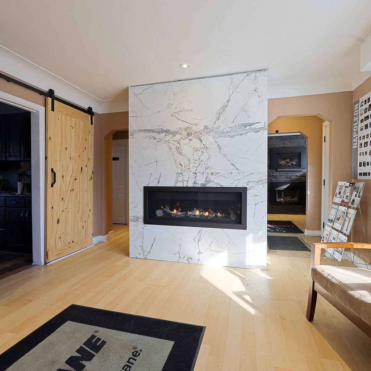 Hamilton Home Comfort fireplace showroom interior