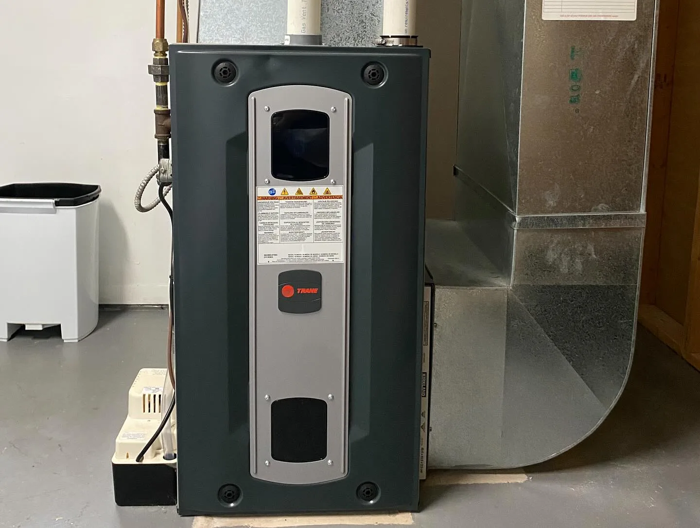 Trane furnace installation by Hamilton Home Comfort