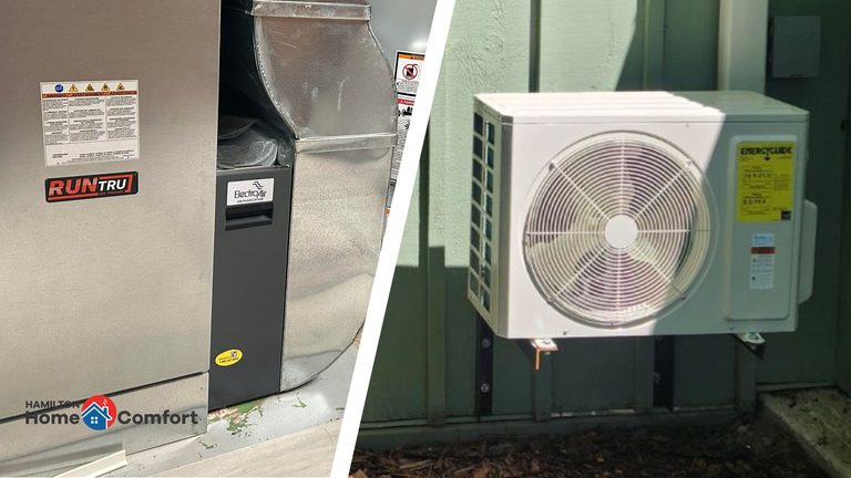 Heat pump vs furnace comparison with Hamilton Home Comfort.